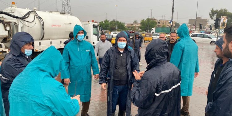 “امين بغداد” يعلن انحسار الامطار من شوارع العاصمة منذ ساعات الليل الاولى