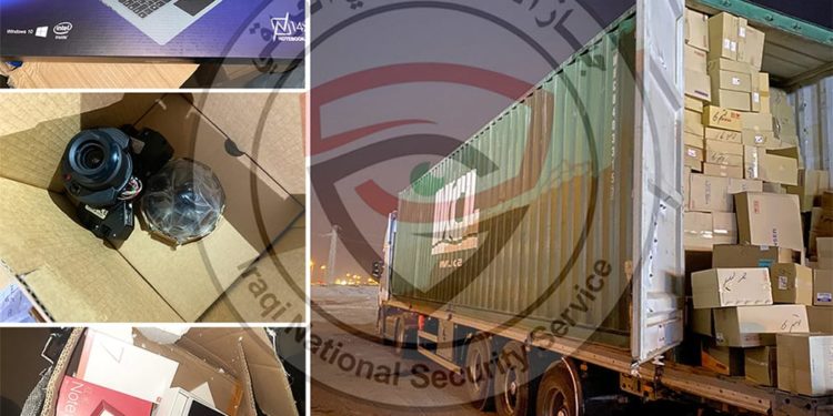 الأمن الوطني يحبط عملية تهريب شحنة هواتف وكاميرات مراقبة إلى بغداد