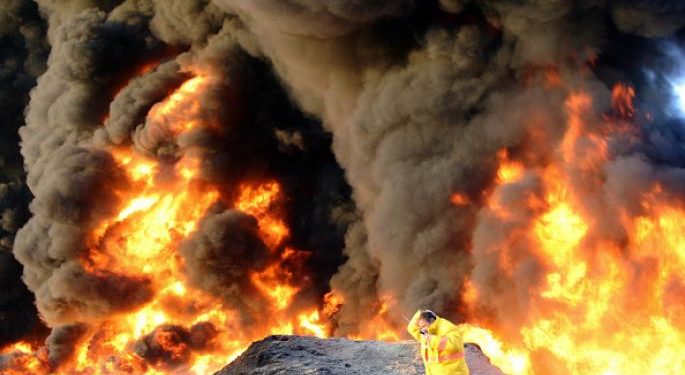 النيران تلتهم مصفى نفطياً في أربيل وأنباء عن خسائر بشرية