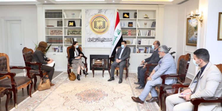 الأعرجي يستقبل رئيسة مكتب حقوق الإنسان في بعثة الأمم المتحدة