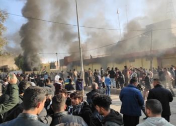 فيديو .. السليمانية قبل قليل بالقرب من مبنى المحافظة