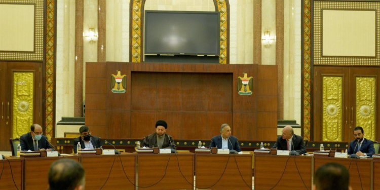 البيان المشترك الصادر عن اجتماع الرئاسات الثلاث وقادة الكتل السياسية