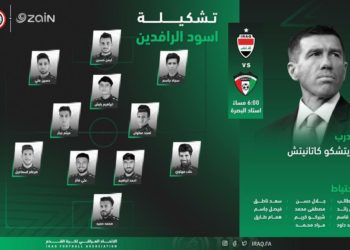 تشكيلة الفريق العراقي الذي سيواجه الكويت في وديّة البصرة