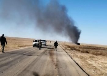 تفجير يستهدف الحشد بالقرب من سكة القطار في القائم (صور)