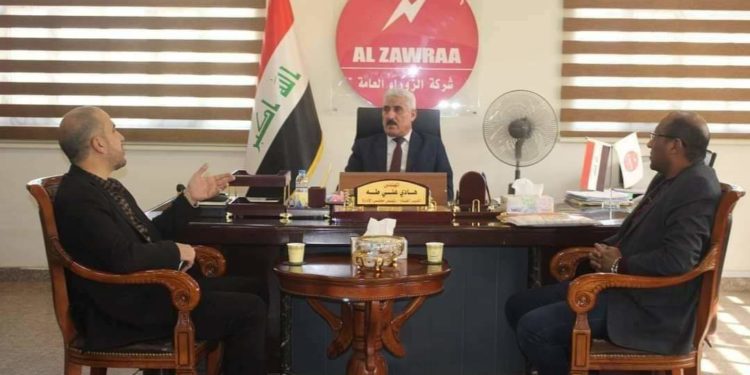 شركـة الـزوراء العامـة تبحـث مـع وزارة الشبـاب والرياضـة آفـاق التعـاون فـي مجـال إنشـاء محطـات للطاقـة الشمسيـة