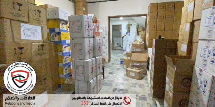 الامن الوطني ,, ضبط اكثر من (نصف مليون علبة دوائية مهربة ومنتهية الصلاحية) في منطقة الحارثية