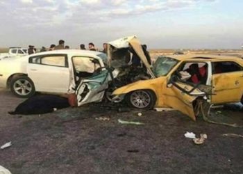 حادث مروري يسفر عن اكتشاف قناص روسي و تشكيلة أسلحة