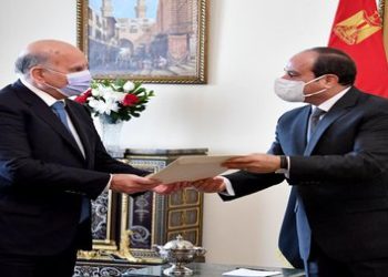 وزير الخارجية يسلم السيسي رسالة من الرئيس برهم صالح