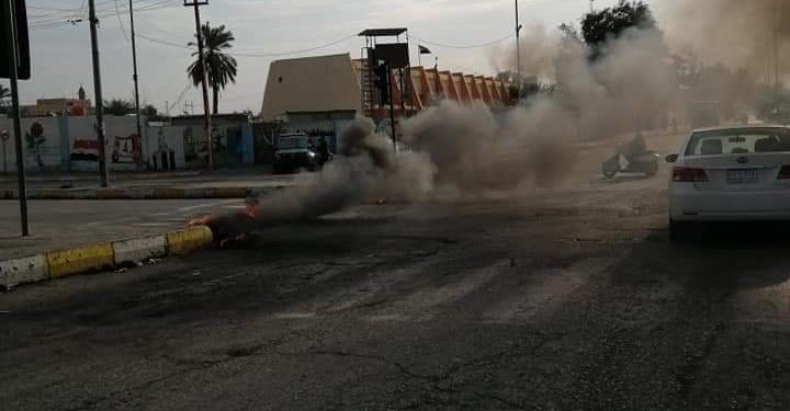 الكوت تشهد تصعيدا جديدا من قبل المتظاهرين