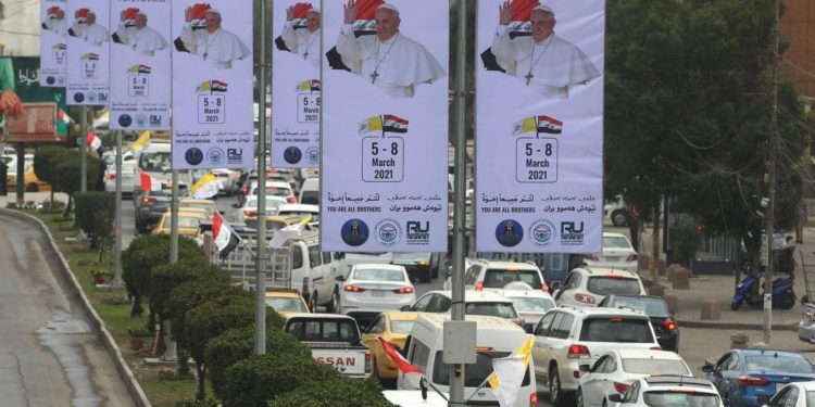 اجواء استقبال “الحبر الأعظم” اليوم في العراق ( صور )