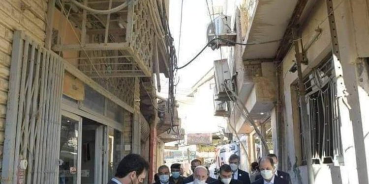 صور لقاء السيد علي السيستاني وبابا الفاتيكان