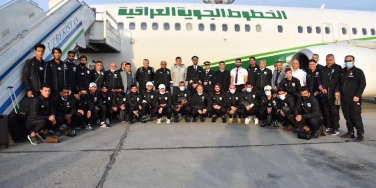 وفد المنتخب الوطني يصل إلى العاصمة الأوزبكية