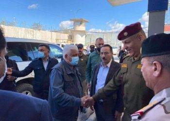 رئيس هيئة الحشد الشعبي فالح الفياض يصل الى الموصل