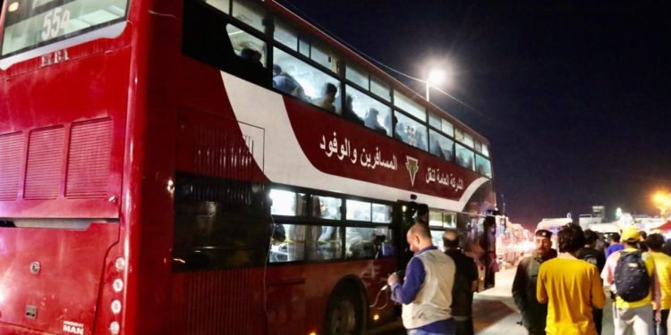 النقل تبدأ التفويج العكسي بعد انتهاء مراسم زيارة النصف من شعبان