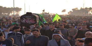 مراسم التشييع الرمزي للامام الكاظم عليه السلام في واسط