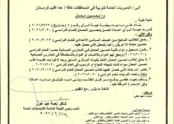 تحديد شروط تحسين المعدل لطلبة السادس الإعدادي