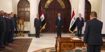 رئيس واعضاء المحكمة الاتحادية يؤدون اليمين الدستورية امام رئيس الجمهورية