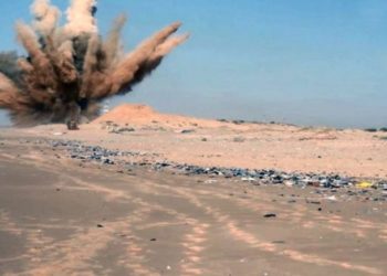 تفجير كدس عتاد بداخله صواريخ كاتيوشا في صحراء الثرثار