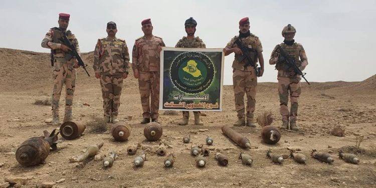 القوات الامنية تضبط مخبأ للعبوات والصواريخ في حديثة