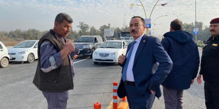 اعادة فتح جسر القيارة جنوب الموصل بعد اعادة اعماره