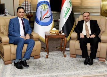 وزير العدل يبحث مع السفير المصري توسيع مذكرة التفاهم الموقعة بين الطرفين