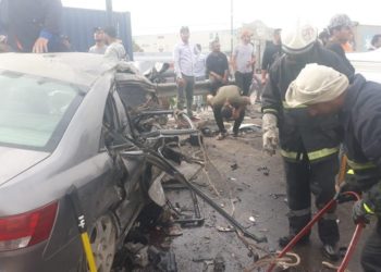حادث مروري مروع في بغداد ,, انتشال جثة وإنقاذ ستة اشخاص