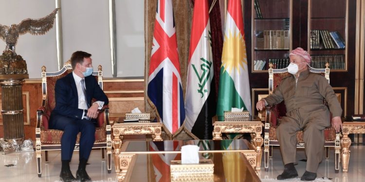السفير البريطاني لبارزاني ,, مصرون على حماية كردستان من التهديدات الإرهابية
