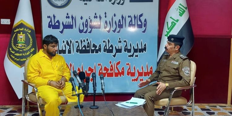 قائد شرطة الانبار يجري كشف الدلالة لإرهابي نفذ عدة عمليات اجرامية