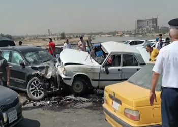 مصرع واصابة 4 اشخاص في حادث مروع على جسر الجادرية