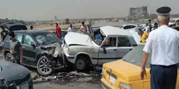 مصرع واصابة 4 اشخاص في حادث مروع على جسر الجادرية
