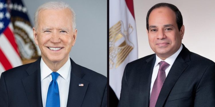 بايدن والسيسي يتوافقان على تعزيز الجهود المشتركة لإعادة دمج العراق في المنطقة