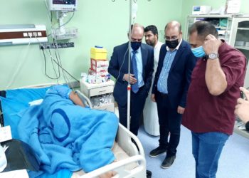 مؤيد اللامي يطمـئن على الحالة الصحيـة لمراسل قناة الفرات