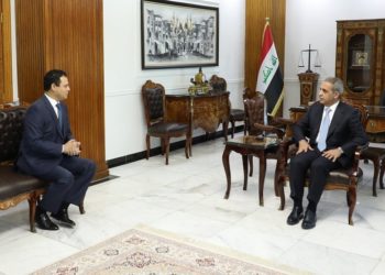 رئيس مجلس القضاء الاعلى يستقبل السفير المصري