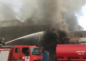 حريق في شركة للانتاج الفني وسط بغداد