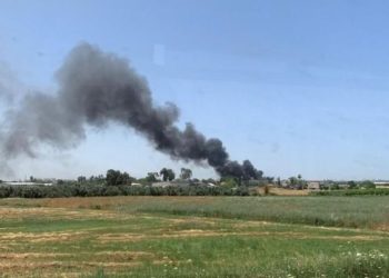 حريق كبير في مطار بن غوريون قرب تل أبيب