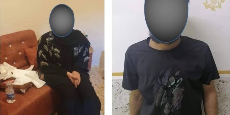 قوة أمنية تلقي القبض على فتاة ضمن (عصابة اختطاف) صور