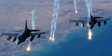 طيران التحالف الدولي ينفذ (ضربات جوية)  شمال غرب كركوك