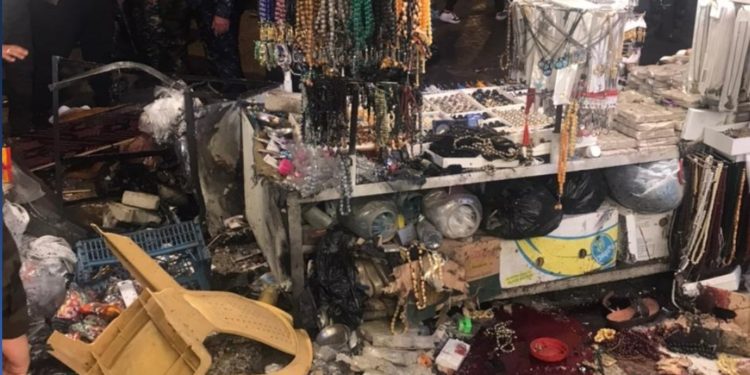 انفجار أسطوانة غاز قرب (باب المراد) في الكاظمية .. ( صور)