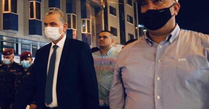 الفريق ابو رغيف  والغانمي يصلان الى الكاظمية للاطلاع على تفاصيل الحادثة