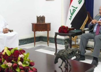 لقاء بين (برهم صالح و السفير القطري) في قصر السلام