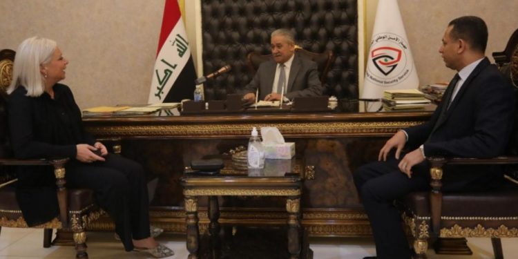 الأسدي يجتمع مع بلاسخارت وتأكيد على اهمية الاستقرار الامني للبلاد