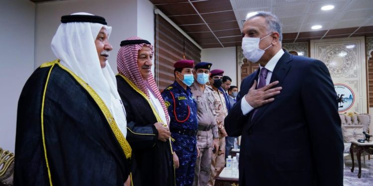 اهم ما تحدث به رئيس مجلس الوزراء السيد مصطفى الكاظمي خلال لقائه عددا من شيوخ عشائر صلاح الدين