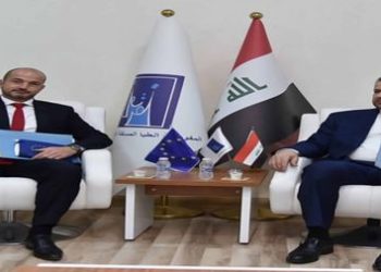 رئيس مجلس المفوضين يبحث مع وفد اوربي بنود الاتفاقية الخاصة (بمراقبة الانتخابات)