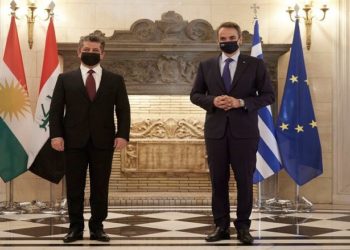 مسرور بارزاني في أثينا مع رئيس الوزراء اليوناني  يناقش المستجدات في العراق وعموم المنطقة