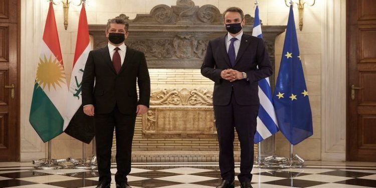 مسرور بارزاني في أثينا مع رئيس الوزراء اليوناني  يناقش المستجدات في العراق وعموم المنطقة