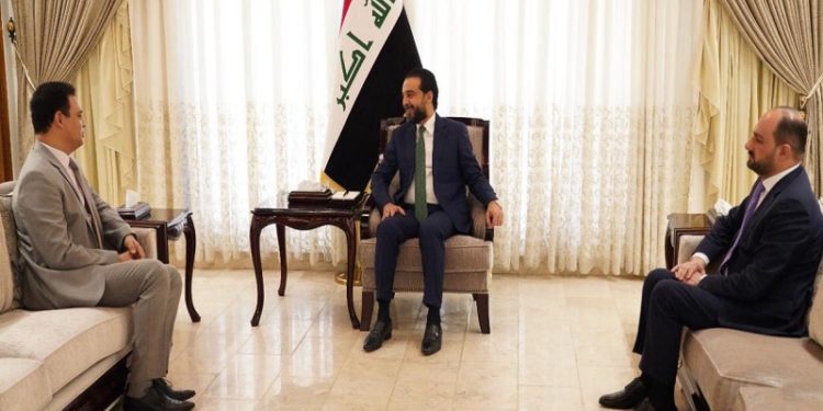 الحلبوسي يلتقي السفير المصري الجديد ويناقش تعزيز التعاون بين البلدين