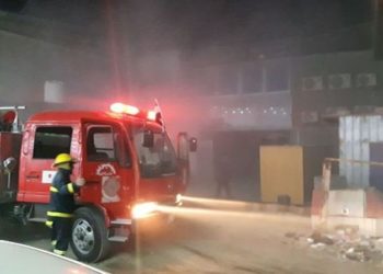 اخماد حريق في مستشفى (للحشد الشعبي) داخل المنطقة الخضراء