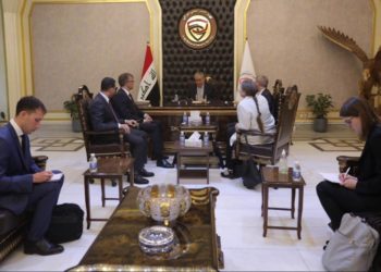 اجتماع في مكتب رئيس جهاز الأمن الوطني لمناقشة استعدادات فتح (سفارة سويسرا) في بغداد