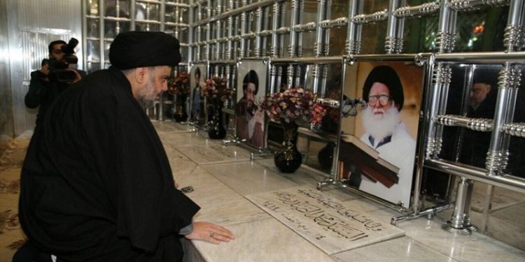 مقتدى الصدر يرثي والده .. كل الخير مغتصب، وعراقك بالدم يختضب، وعم الفساد وبالإصلاح لا يرغب”.