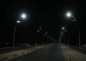 السفارة الأمريكية تنشر صورة جوية للموصل القديمة بعد تنصيب 3000 إنارة شارع